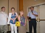 Tom Rogers receives Rotarian of the Year, and is accompanied by his family.